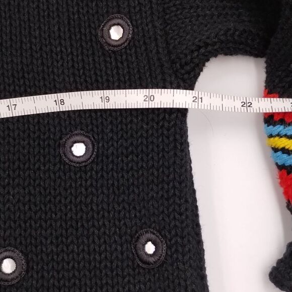 Martha Abraham size large knit sweater cardigan southwestern with collar - Picture 10 of 11